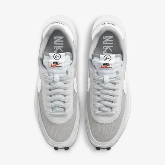 🎉Nike x Sacai x Fragment LDWaffle Sneaker Ltd Ed. Grey/White Men 9/Women 10.5 - Picture 1 of 16